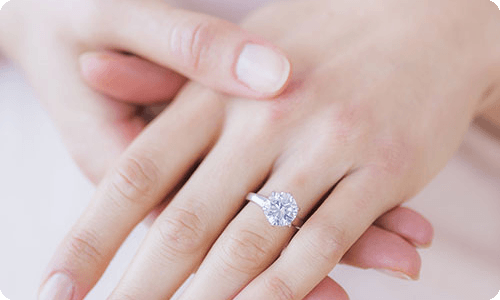 Engagement and wedding rings